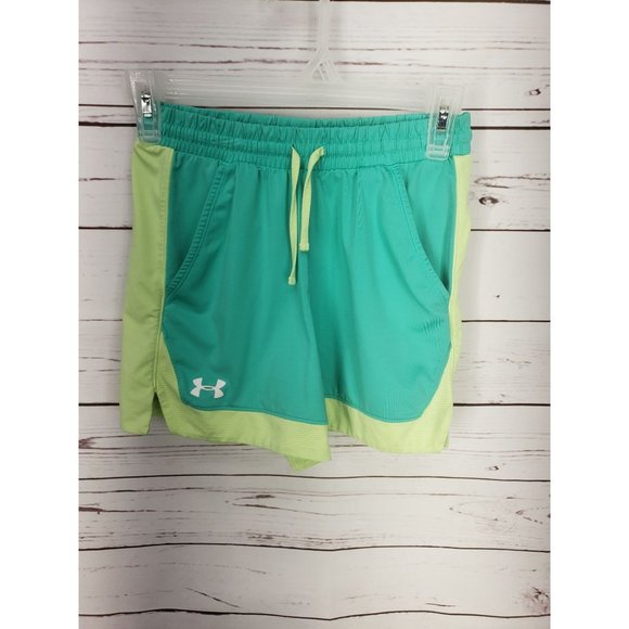 Under Armour Size M(10-12) Girls Blue Active Performance Loose Track Shorts - Picture 7 of 7